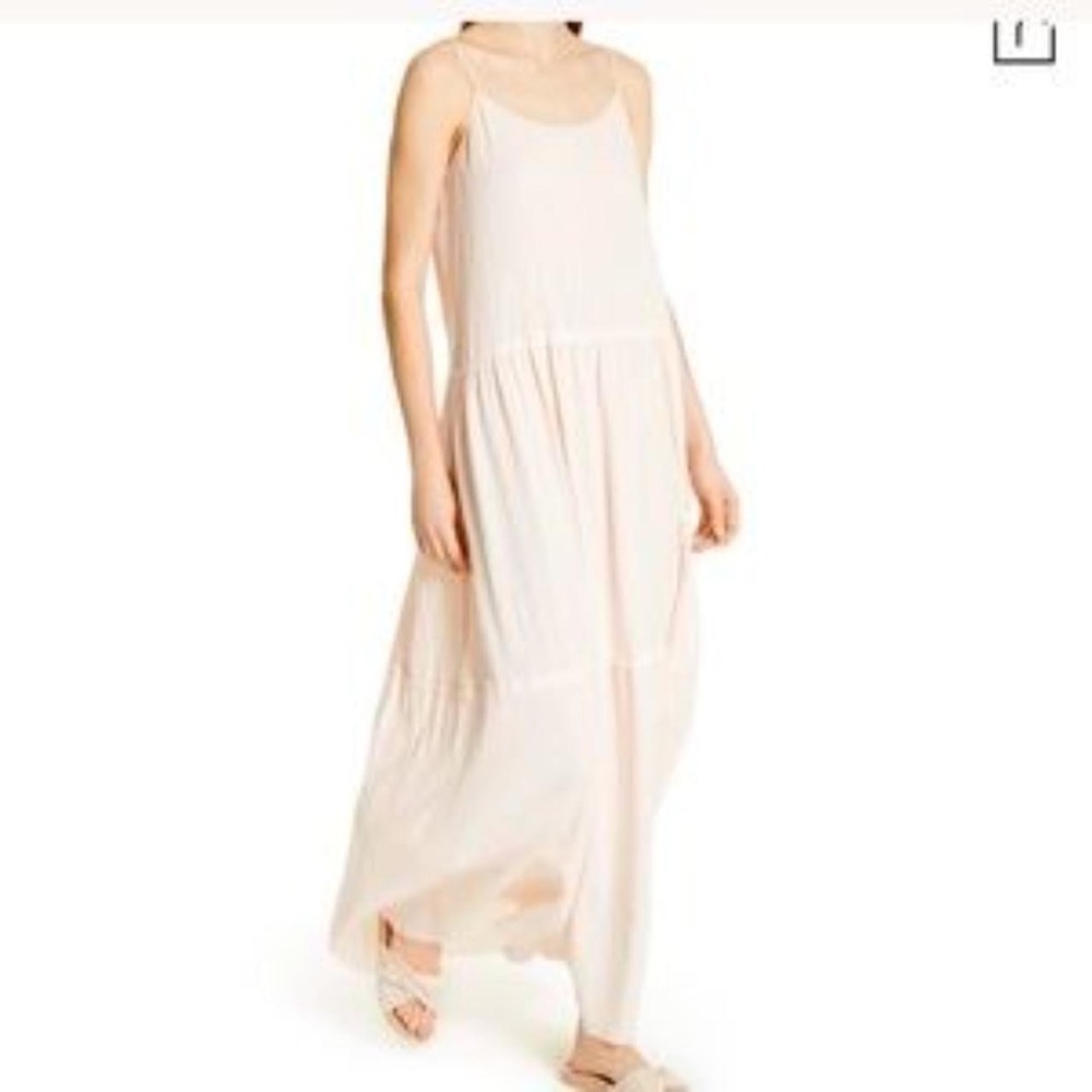 ATM ANTHONY THOMAS MELILLO Gauze Maxi  Dress Pale Pink